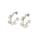 シルバー | ラッフルフープピアス | Green Parks