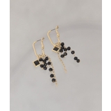 ブラック | チェーン ビーズピアス | AMERICAN HOLIC