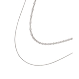 【ステンレス】モールライクチェーン2連ネックレス | AMERICAN HOLIC | 詳細画像4 