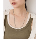 シルバー | 【ステンレス】モールライクチェーン2連ネックレス | AMERICAN HOLIC