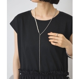 シルバー | パールコンビボールチェーンロングネックレス | AMERICAN HOLIC
