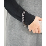 ブラック | Metal Big Curve Chain Wrist Strap | earyear