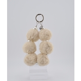 ベージュ | Marshmallow Pom Ball Wrist Strap | earyear