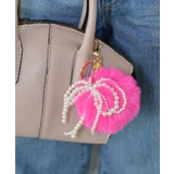 Pearl & Fake Fur Bomb Key Charm | earyear | 詳細画像13 