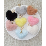 Heart Bomb Fur Key Charm | earyear | 詳細画像1 