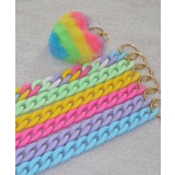 Rainbow Heart Charm & Chain Wrist Strap | earyear | 詳細画像2 