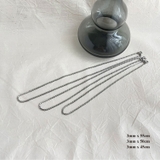 3mm | プレーンチェーンネックレス-LD Stainless | earyear