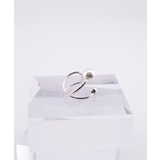 Double Curve Pearl & Metal Spiral イヤーカフ | earyear | 詳細画像2 