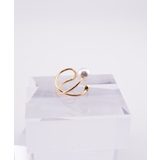 Double Curve Pearl & Metal Spiral イヤーカフ | earyear | 詳細画像9 