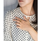 ゴールド | Luna Wave Double Finger Ring | earyear