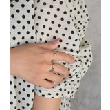 Glint Quilt Double Finger Ring | earyear | 詳細画像6 