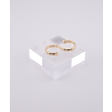ゴールド | Glint Quilt Double Finger Ring | earyear