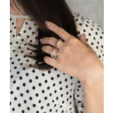 Waveform Double Finger Ring | earyear | 詳細画像1 