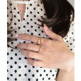 Crossbind Double Finger Ring | earyear | 詳細画像1 