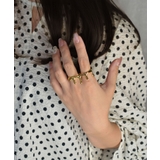 Crown Drape Double Finger Ring | earyear | 詳細画像10 