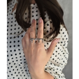 Crown Drape Double Finger Ring | earyear | 詳細画像3 