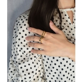 Wave Frame Double Finger Ring | earyear | 詳細画像11 