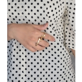 Curve Line Fusion Double Finger Ring | earyear | 詳細画像10 