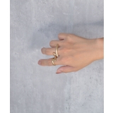 Curve Line Fusion Double Finger Ring | earyear | 詳細画像11 