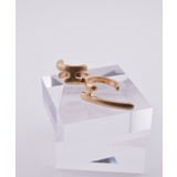 ゴールド | Curve Line Fusion Double Finger Ring | earyear