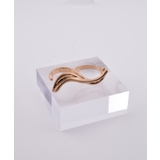 ゴールド | Parallel Flow Double Finger Ring | earyear