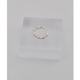 ロープデザインーマットシルバー | メタルフープ片耳イヤーカフ | earyear