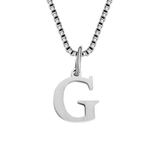 ブロックレター イニシャル チャーム ネックレス Stainless 316L | earyear | 詳細画像13