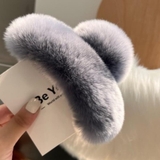 ダークグレー | フェイクファーバンス/ヘアクリップ【韓国ファッション】 | Girly Doll