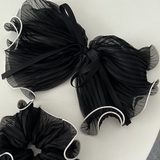 ブラック | リボンバレッタ【韓国ファッション】 | Girly Doll