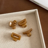 キャメル | 4個セットヘアクリップ【韓国ファッション】 | Girly Doll