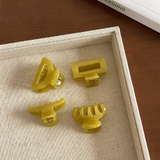 イエロー | 4個セットヘアクリップ【韓国ファッション】 | Girly Doll