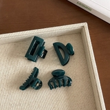 ダークグリーン | 4個セットヘアクリップ【韓国ファッション】 | Girly Doll