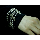 クロスとコインパーツの5連ジャラジャラブレスレット パール 真珠 | Eight Channel | 詳細画像4