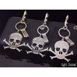 Eight Channel （エイトチャンエル） | キーホルダー スカル 骸骨 髑髏 ドクロ シルバー キュービックジルコニア キラキラ ロック パンク V系 バンギャ