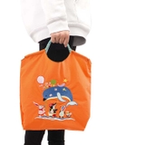 D：オレンジ | トートバッグ 刺繍 エコバッグ | Emmmo