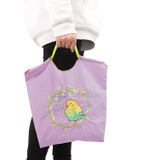 F：ラベンダー | トートバッグ 刺繍 エコバッグ | Emmmo