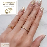 ストーン2連ピンキーリング | enjoueel  | 詳細画像1 