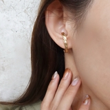 ツリーパターンハーフフープピアス【ニッケルフリー】 | enjoueel | 詳細画像1
