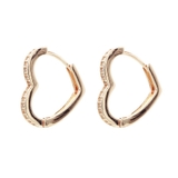 Rose silver ハートストーンフープピアス 【ニッケルフリー】 | enjoueel | 詳細画像2