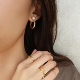 フープキャッチパールピアス【ニッケルフリー】 | enjoueel | 詳細画像2