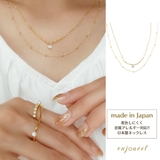 2連クリスタルネックレス【ニッケルフリー】 | enjoueel  | 詳細画像1 