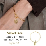 マンテルメタルサンストーンブレスレット【ニッケルフリー】 | enjoueel | 詳細画像1