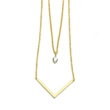 Vカットストーンネックレス【ニッケルフリー】 | enjoueel  | 詳細画像3 