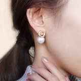 ヴィンテージパールキャッチピアス【ニッケルフリー】 | enjoueel | 詳細画像1