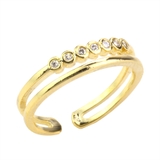 サークルストーンダブルピンキーリング | enjoueel | 詳細画像2