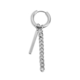 片耳メタルバーチェーンステンレスピアス フープ シルバー | FACION | 詳細画像2 