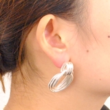 大ぶり3連オープンドロップピアス 古美 大きめ | FACION | 詳細画像6
