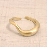 ゴールド | 変形ウェーブマットメタルリング 指輪 シルバー | FACION