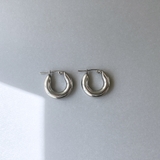 シルバー 20mm | チャンキーフープステンレスメタルピアス サージカルステンレス金属アレルギー | FACION