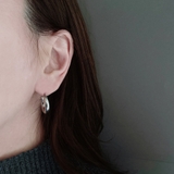 チャンキーフープステンレスメタルピアス サージカルステンレス金属アレルギー | FACION | 詳細画像5 